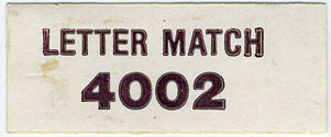 Sticker - Letter Match - 4002